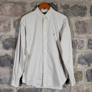 Ralph Lauren Classic Fit Plaid Button Down Long Sleeve Shirt‎ Mens Size 16½ L